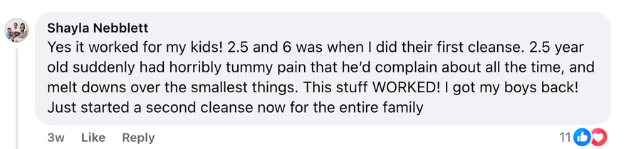 Customer comment