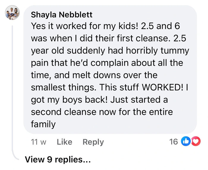 Facebook comment from Shayla Nebblett