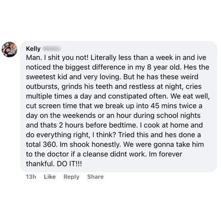 Parent testimonial