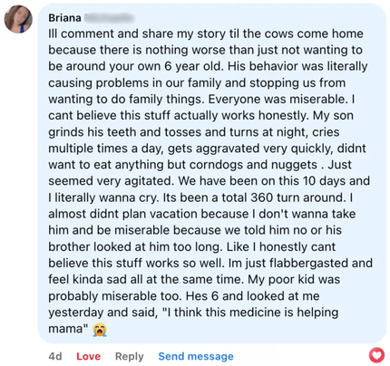 Parent testimonial